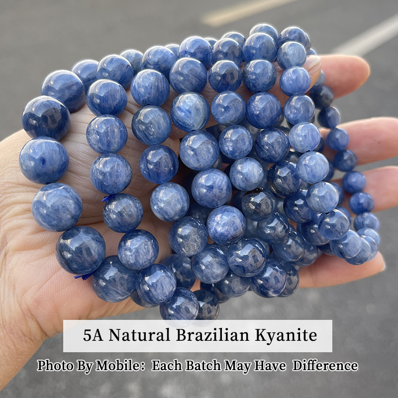 سوار كيانيت برازيلي طبيعي JD 5 - مراجعة Gemstone Bracelet Healing وسعره
