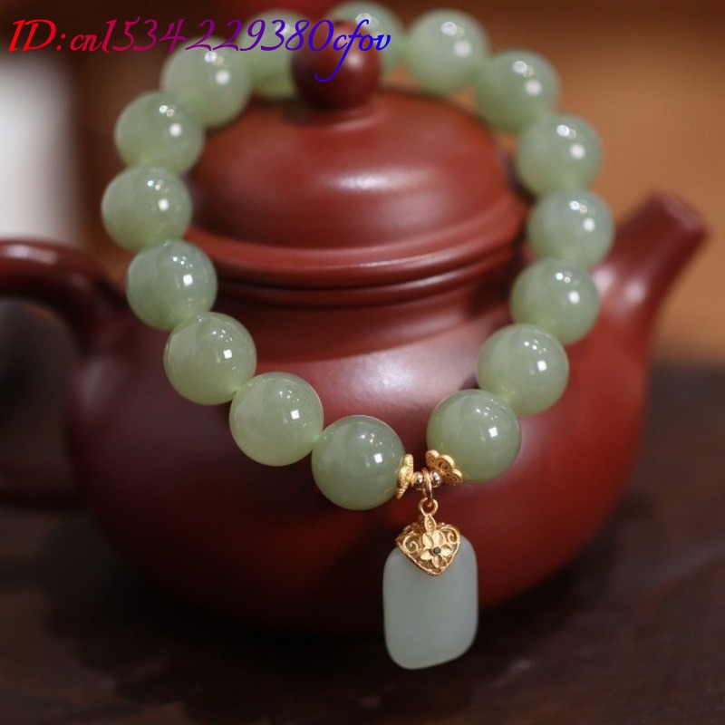 سوار من حجر اليشم الطبيعي من ه - مراجعة Gemstone Bracelet Healing وسعره