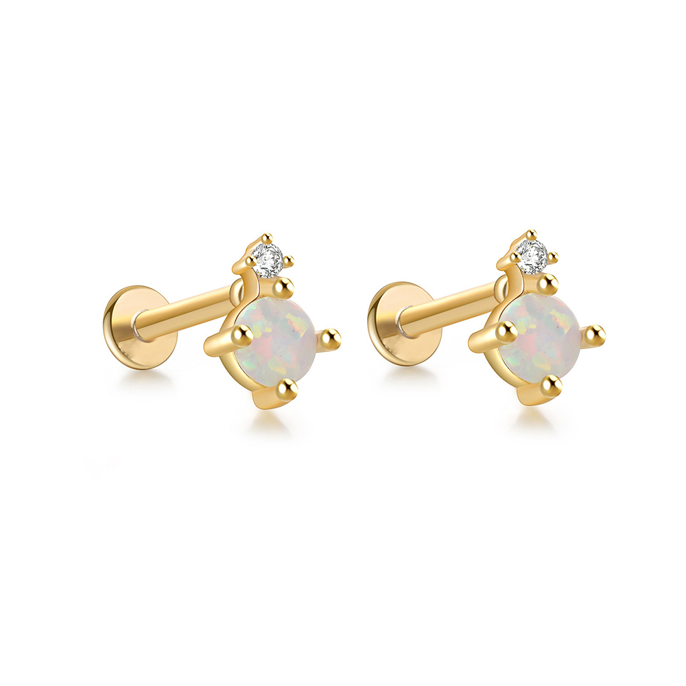 2 قطعة أوبال الفولاذ المقاوم ل - مراجعة Opal Earrings Dangle وسعره